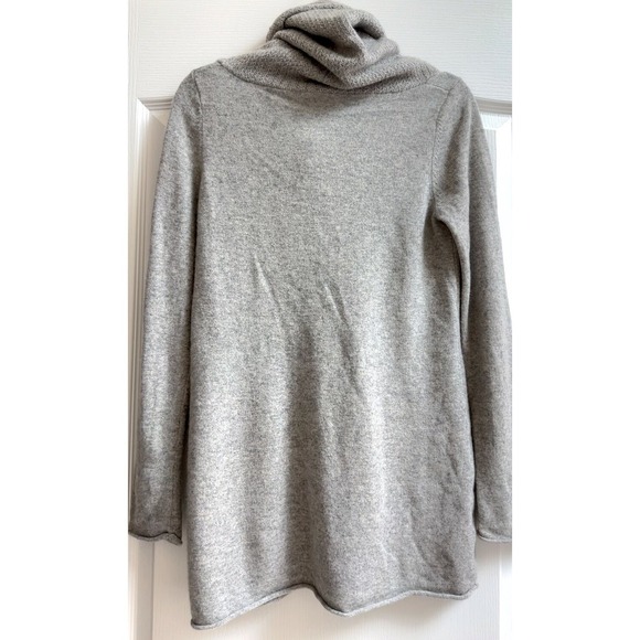 KENAR 100% Cashmere Women's Cowl Neck Sweater Gray Size M - Picture 2 of 12